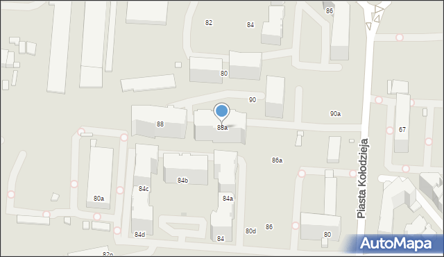 Kraków, Osiedle Bohaterów Września, 88a, mapa Krakowa