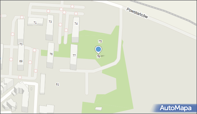 Kraków, Osiedle Piastów, 78, mapa Krakowa