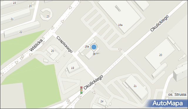 Kraków, Osiedle Kombatantów, 18, mapa Krakowa