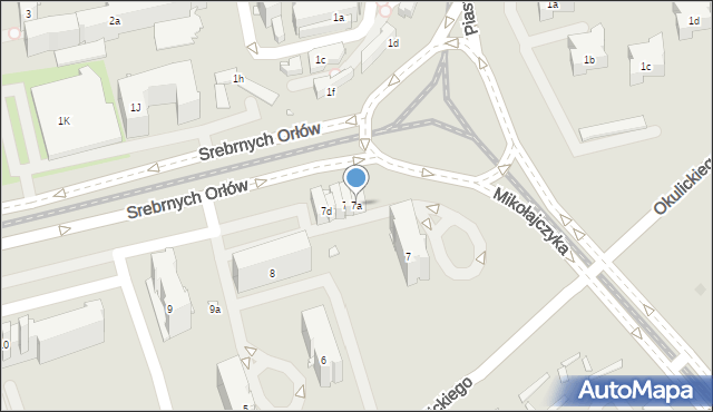 Kraków, Osiedle Kombatantów, 7a, mapa Krakowa
