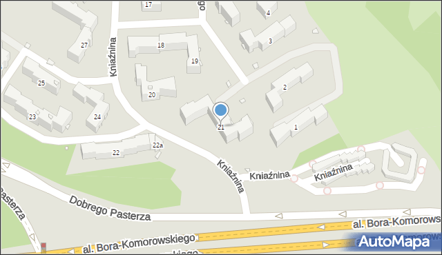 Kraków, Osiedle Oświecenia, 21, mapa Krakowa