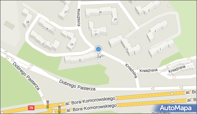 Kraków, Osiedle Oświecenia, 22a, mapa Krakowa