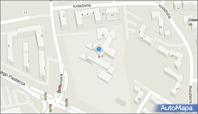 Kraków, Osiedle Oświecenia, 30, mapa Krakowa