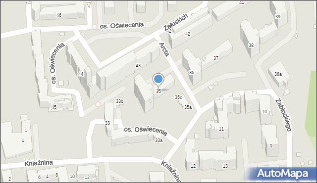 Kraków, Osiedle Oświecenia, 35, mapa Krakowa