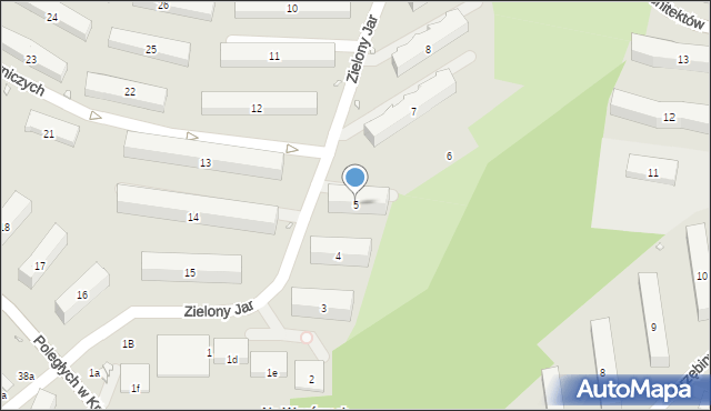 Kraków, Osiedle na Stoku, 5, mapa Krakowa