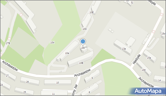 Kraków, Osiedle na Stoku, 10c, mapa Krakowa