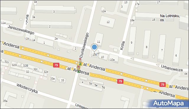 Kraków, Osiedle na Lotnisku, 10b, mapa Krakowa