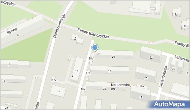 Kraków, Osiedle na Lotnisku, 16a, mapa Krakowa
