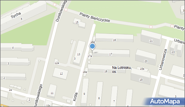 Kraków, Osiedle na Lotnisku, 17a, mapa Krakowa