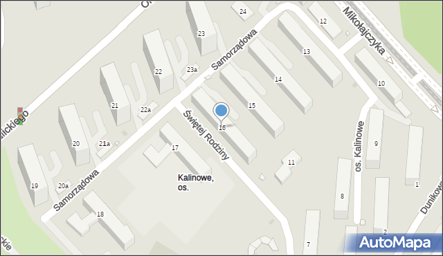 Kraków, Osiedle Kalinowe, 16, mapa Krakowa