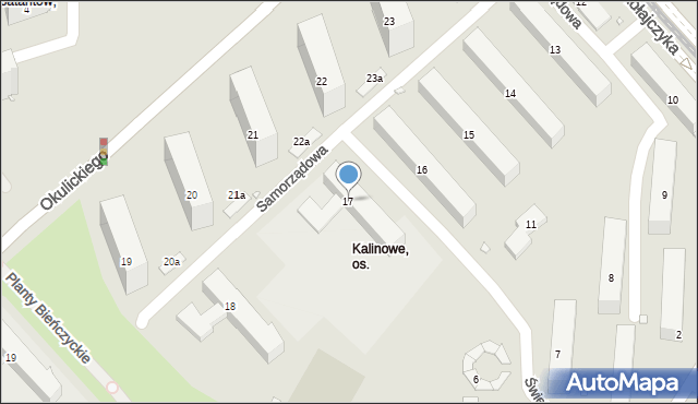 Kraków, Osiedle Kalinowe, 17, mapa Krakowa