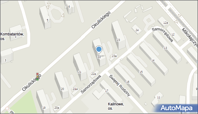 Kraków, Osiedle Kalinowe, 22, mapa Krakowa