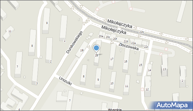 Kraków, Osiedle Wysokie, 18, mapa Krakowa