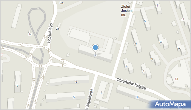 Kraków, Osiedle Złotej Jesieni, 2, mapa Krakowa