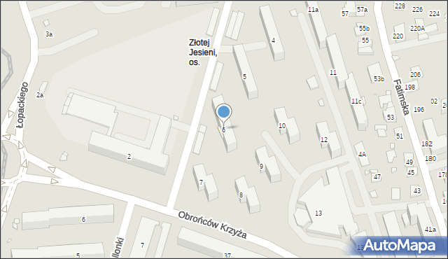 Kraków, Osiedle Złotej Jesieni, 6, mapa Krakowa