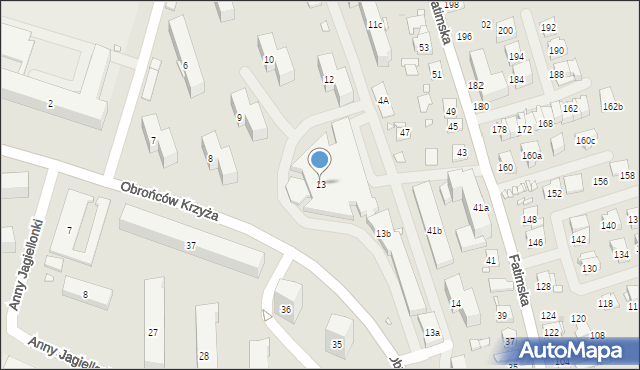 Kraków, Osiedle Złotej Jesieni, 13, mapa Krakowa