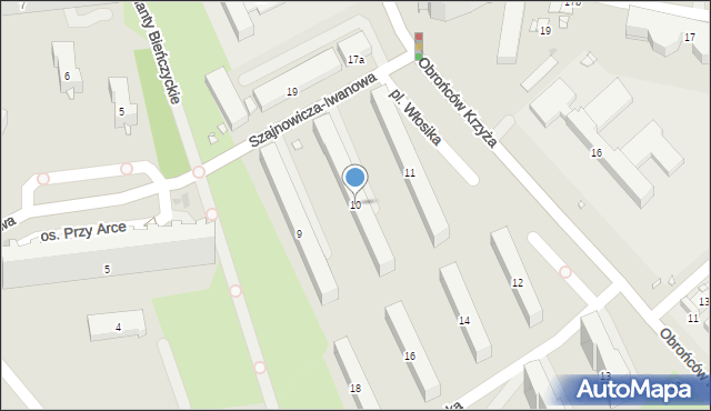 Kraków, Osiedle Przy Arce, 10, mapa Krakowa