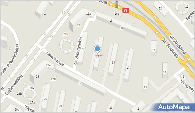 Kraków, Osiedle Albertyńskie, 19, mapa Krakowa