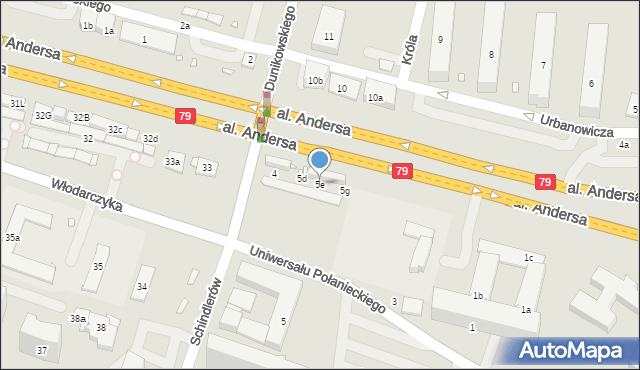 Kraków, Osiedle Kościuszkowskie, 5e, mapa Krakowa