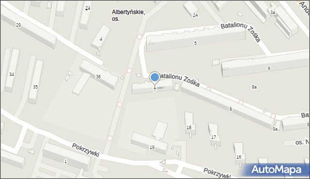 Kraków, Osiedle Niepodległości, 7, mapa Krakowa