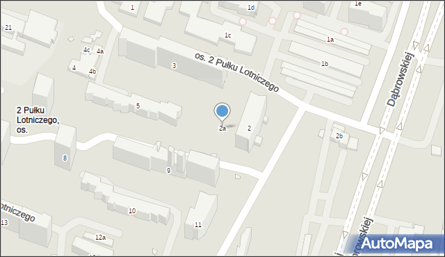 Kraków, Osiedle 2 Pułku Lotniczego, 2a, mapa Krakowa