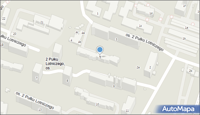 Kraków, Osiedle 2 Pułku Lotniczego, 5, mapa Krakowa