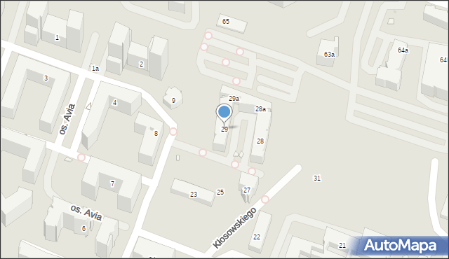 Kraków, Osiedle 2 Pułku Lotniczego, 29, mapa Krakowa
