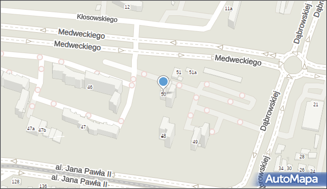 Kraków, Osiedle 2 Pułku Lotniczego, 50, mapa Krakowa