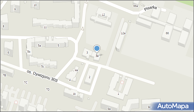 Kraków, Osiedle Dywizjonu 303, 3a, mapa Krakowa
