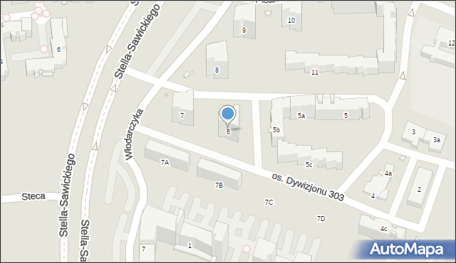 Kraków, Osiedle Dywizjonu 303, 6, mapa Krakowa