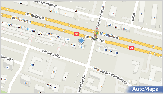 Kraków, Osiedle Dywizjonu 303, 33, mapa Krakowa
