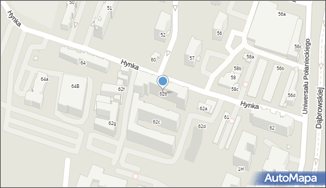 Kraków, Osiedle Dywizjonu 303, 62b, mapa Krakowa