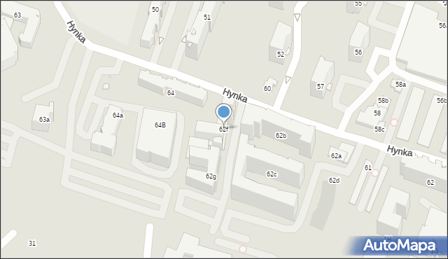 Kraków, Osiedle Dywizjonu 303, 62f, mapa Krakowa