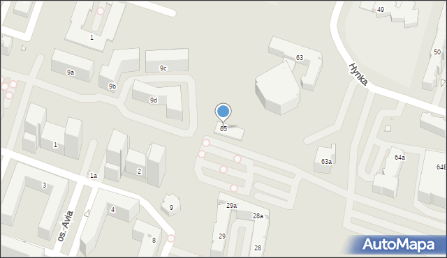 Kraków, Osiedle Dywizjonu 303, 65, mapa Krakowa