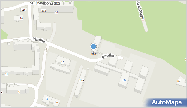 Kraków, Osiedle Dywizjonu 303, 66a, mapa Krakowa