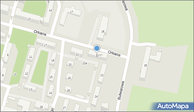 Kraków, Osiedle Willowe, 22, mapa Krakowa