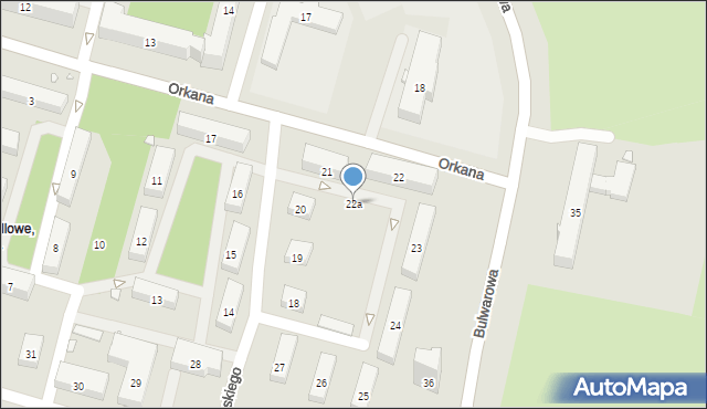 Kraków, Osiedle Willowe, 22a, mapa Krakowa