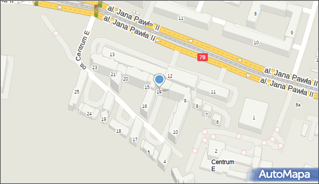 Kraków, Osiedle Centrum E, 14, mapa Krakowa