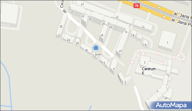 Kraków, Osiedle Centrum E, 17, mapa Krakowa