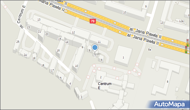 Kraków, Osiedle Centrum E, 7, mapa Krakowa