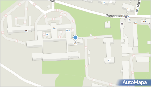 Kraków, Osiedle na Skarpie, 66b, mapa Krakowa