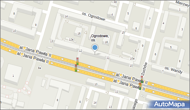 Kraków, Osiedle Ogrodowe, 11, mapa Krakowa