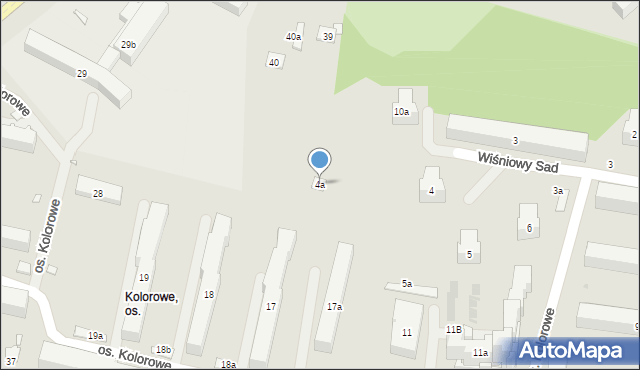 Kraków, Osiedle Kolorowe, 4a, mapa Krakowa