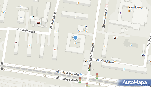Kraków, Osiedle Kolorowe, 10, mapa Krakowa