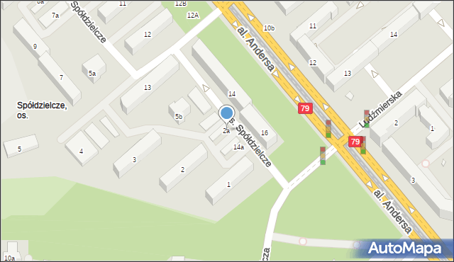 Kraków, Osiedle Spółdzielcze, 2a, mapa Krakowa