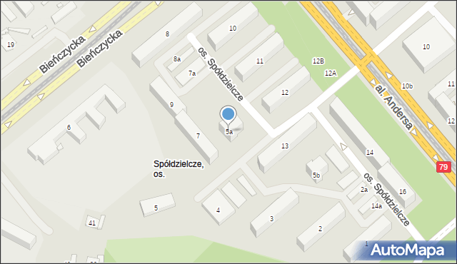 Kraków, Osiedle Spółdzielcze, 5a, mapa Krakowa