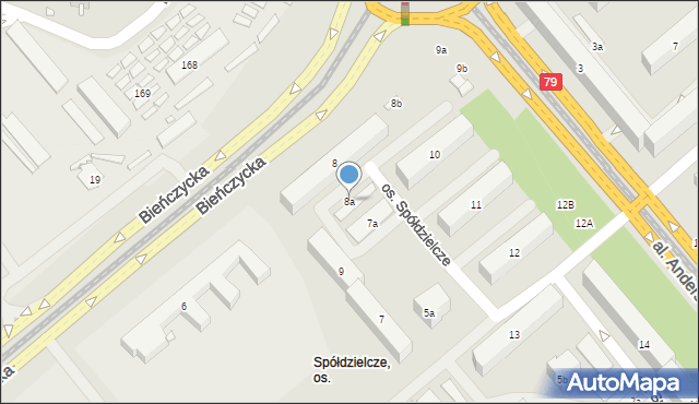 Kraków, Osiedle Spółdzielcze, 8a, mapa Krakowa