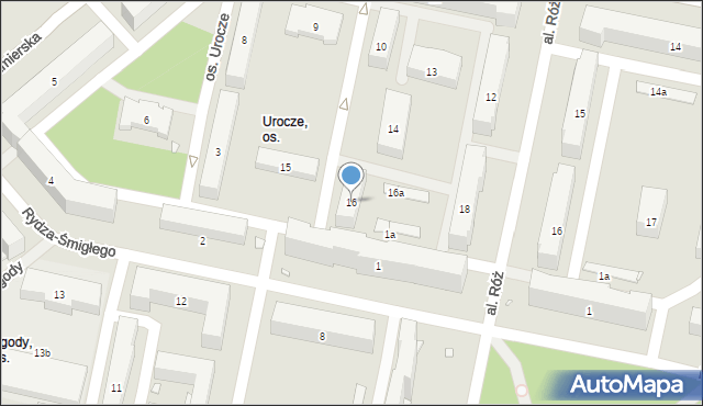 Kraków, Osiedle Urocze, 16, mapa Krakowa