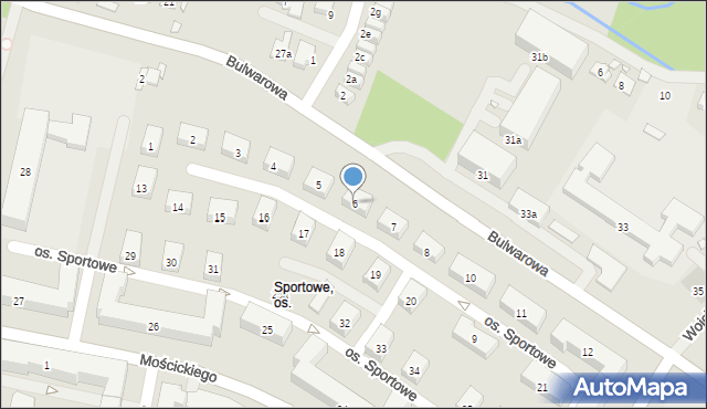 Kraków, Osiedle Sportowe, 6, mapa Krakowa