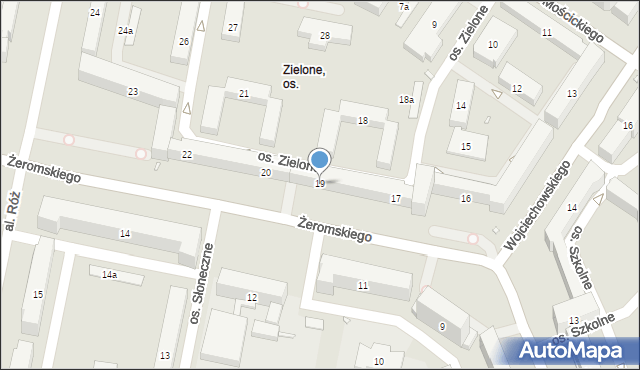 Kraków, Osiedle Zielone, 19, mapa Krakowa